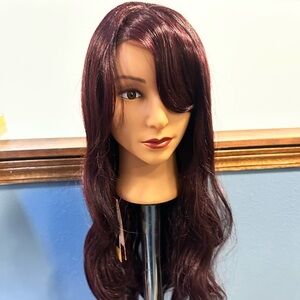 Elegant Burgundy Wig for Women